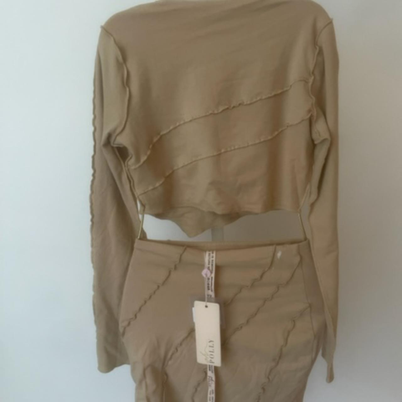 Oh Polly Cropped Long Sleeve and Skirt set Depop