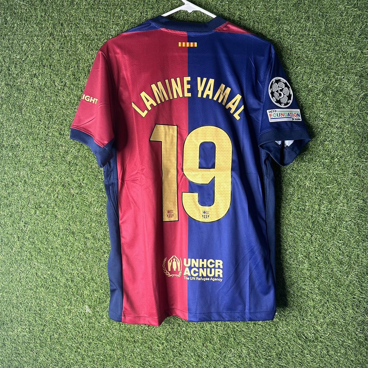Fc Barcelona 24/25 Lamine Yamal Kit #19 Ucl patch | Depop