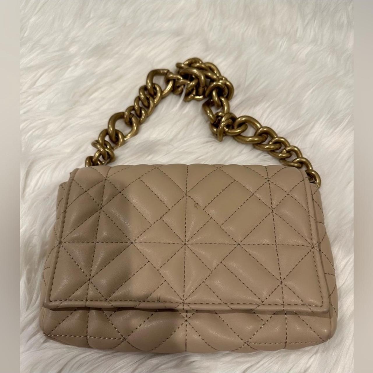Zara quilted chain strap shoulder bag Depop