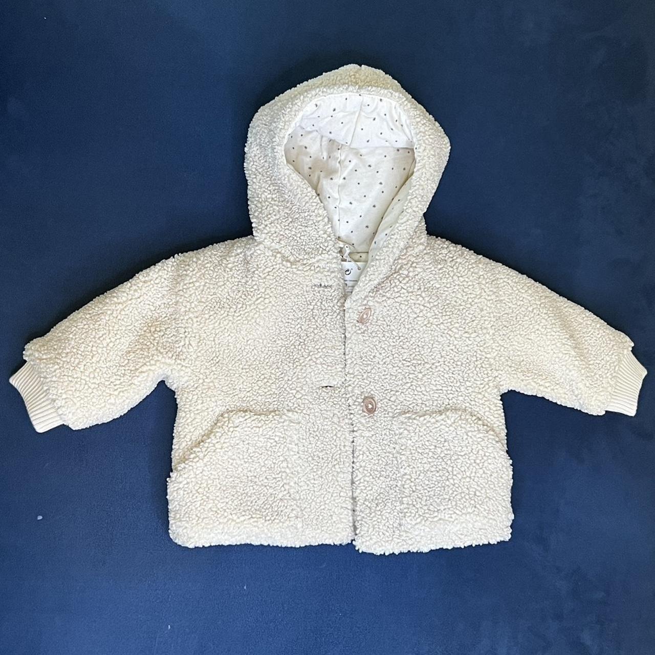 Zara Baby Sherpa/ Faux Fur Jacket 1-3 months. Tag... - Depop