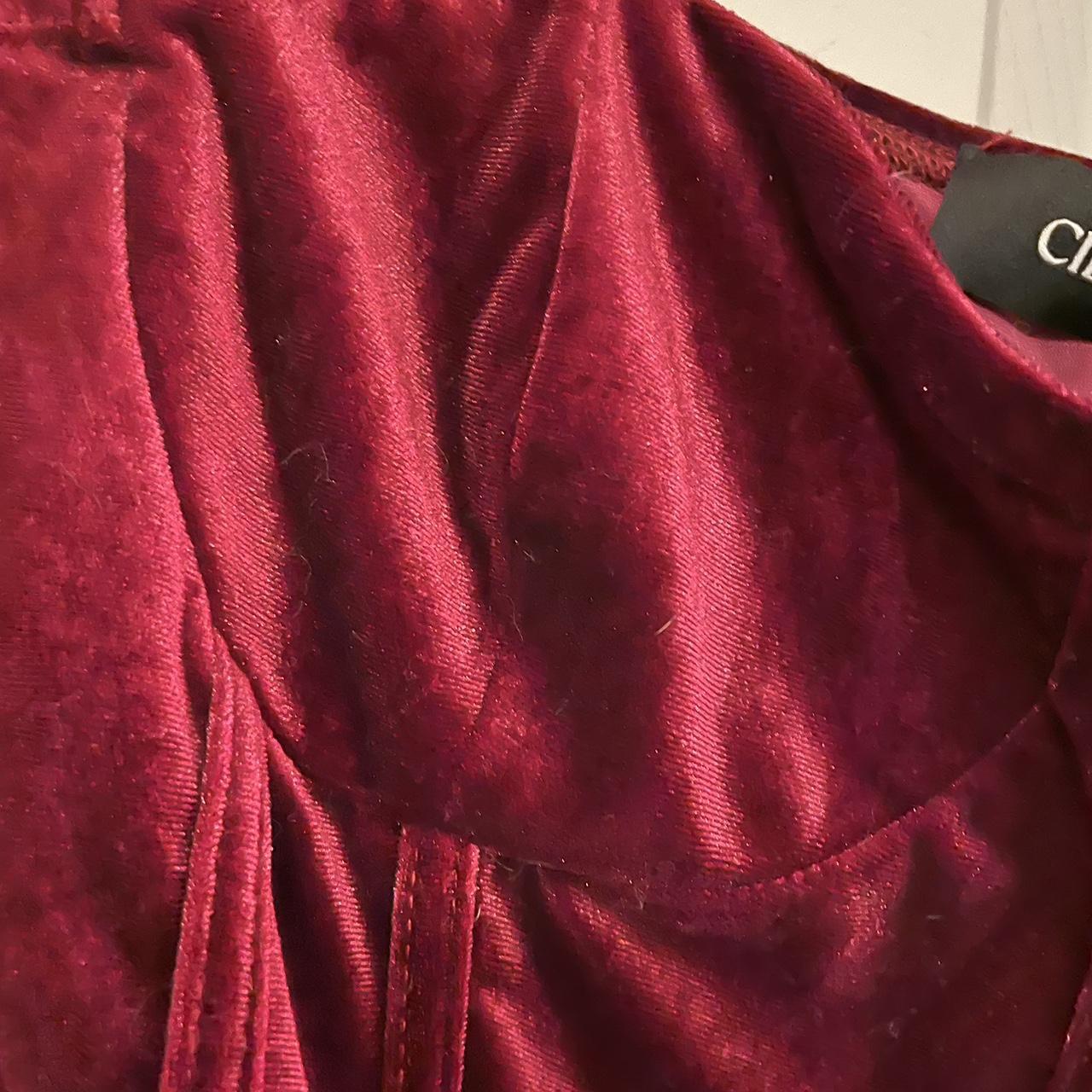 never worn. still has tags. velvet wine colored... - Depop