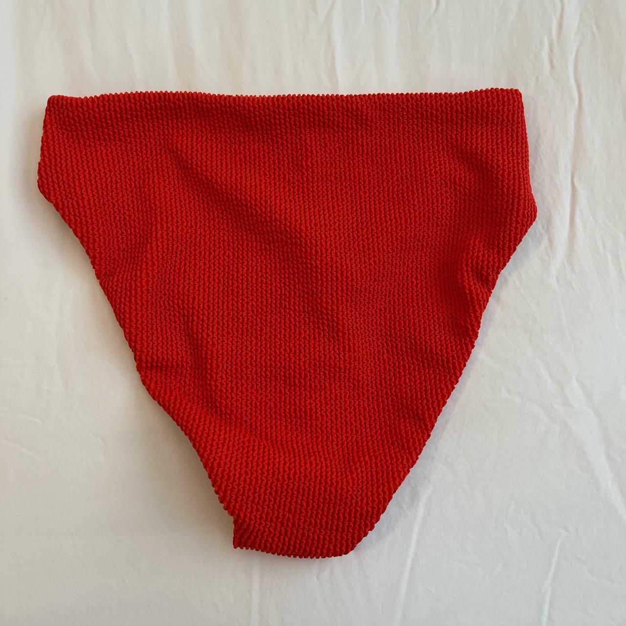 J.Crew Women's Orange and Red Bikiniandtankinibottoms Depop