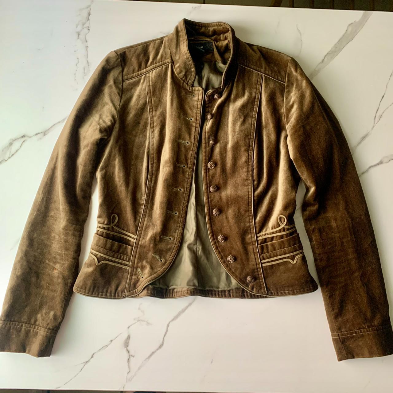 H&m green clearance suede jacket