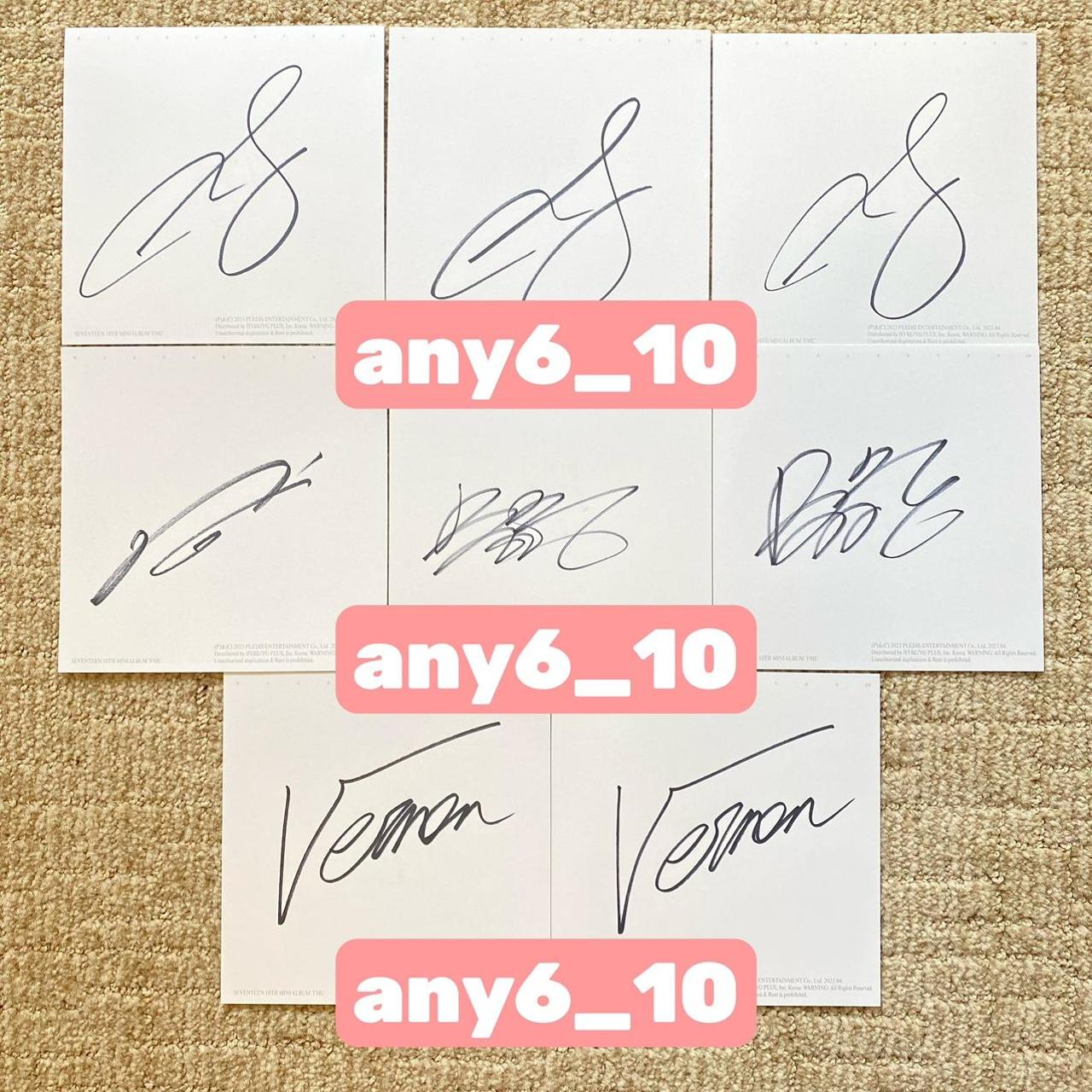 Seventeen deals FML The8/Minghao/Hao Autograph