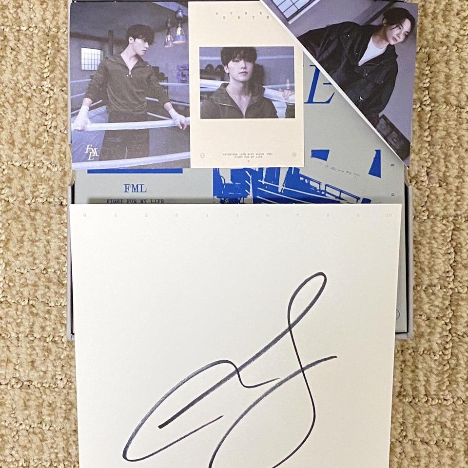Seventeen FML Signed Postcard the8 Minghao Woozi | Depop