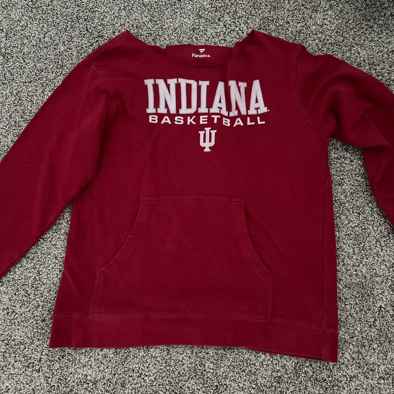 Indiana basketball hoodie. Neck cut off. Size large... - Depop