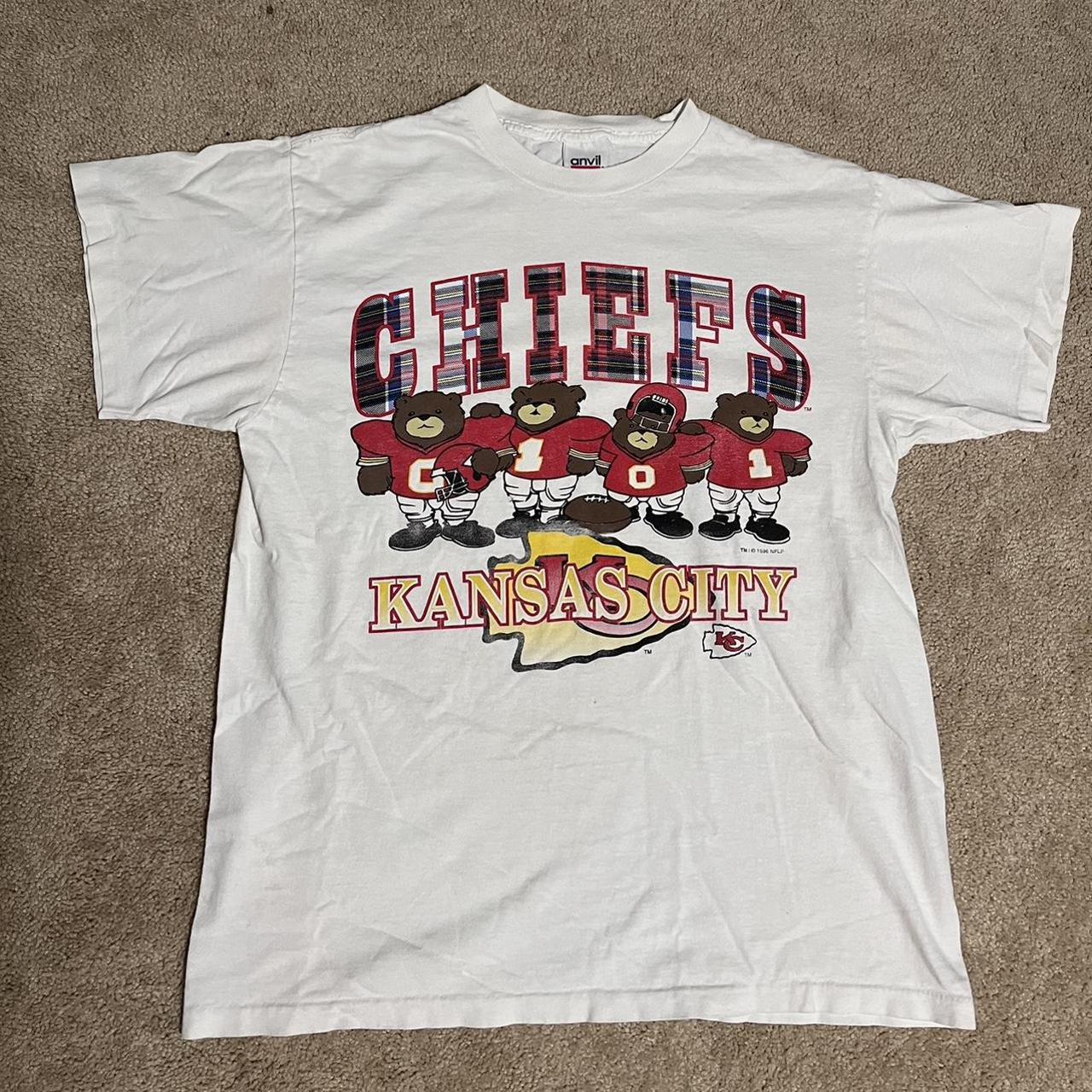 Vintage Kansas City Chiefs Big Spellout Crewneck - Depop