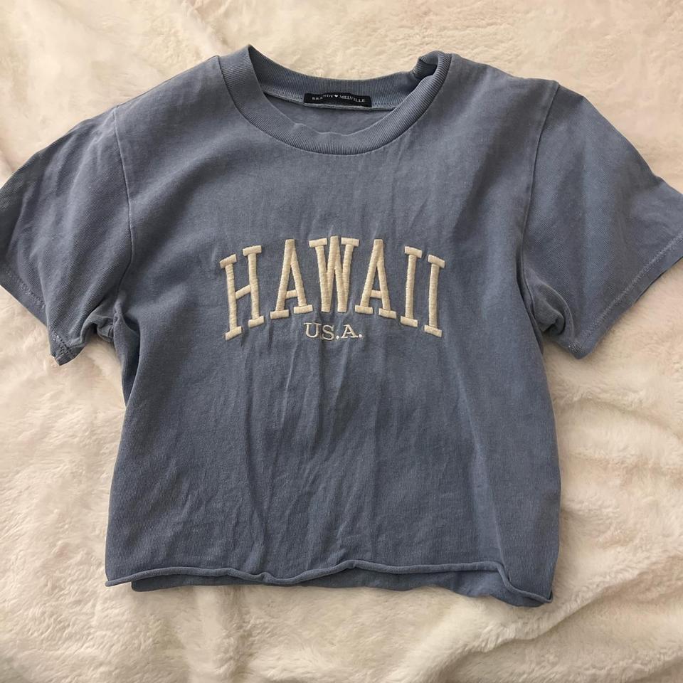 Brandy melville Hawaii blue crop top tee t shirt - Tops & T-Shirts -  Ottawa, Ontario, Facebook Marketplace