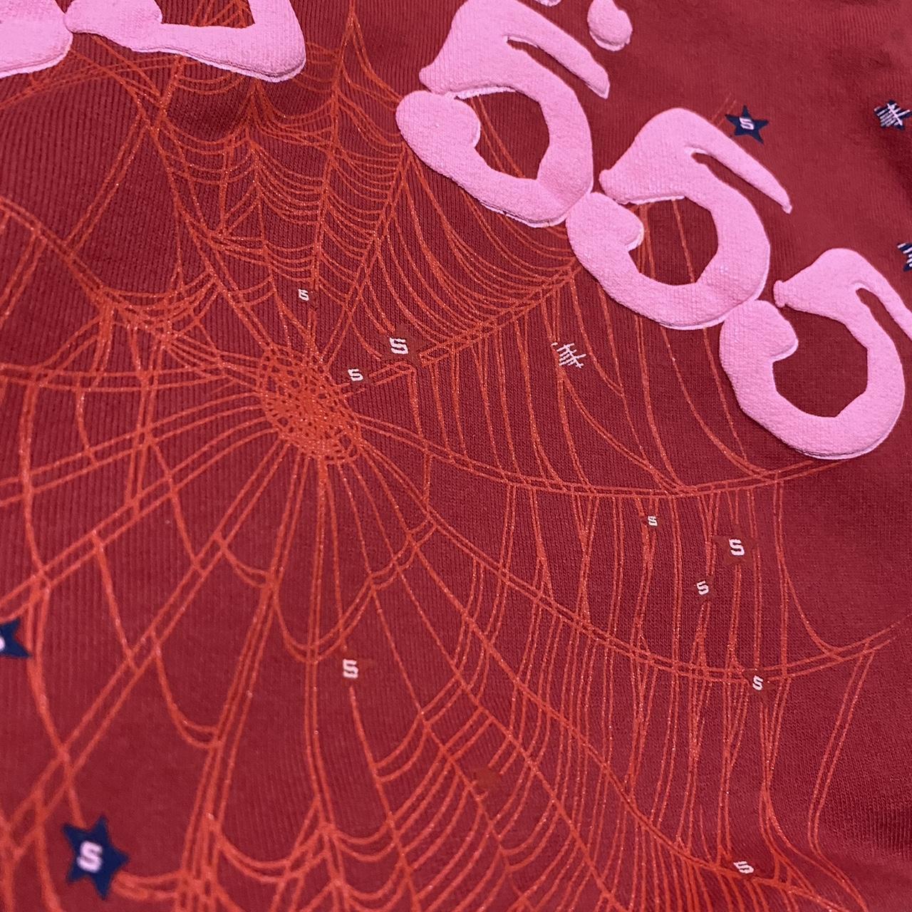 SPIDER Spider Worldwide Red Angel Number 555 Hoodie - Depop