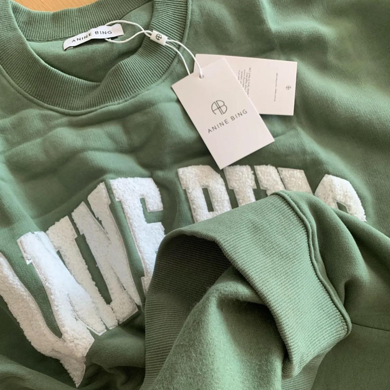 Custom Anine Bing Sweatshirt Green Depop