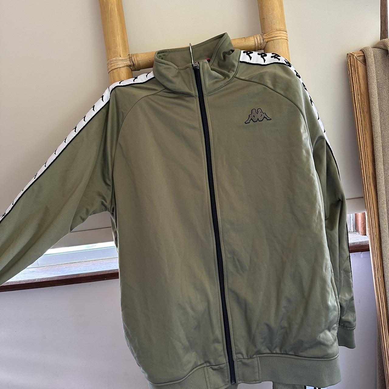 KAPPA olive green tracksuit jacket for $65 pants... - Depop