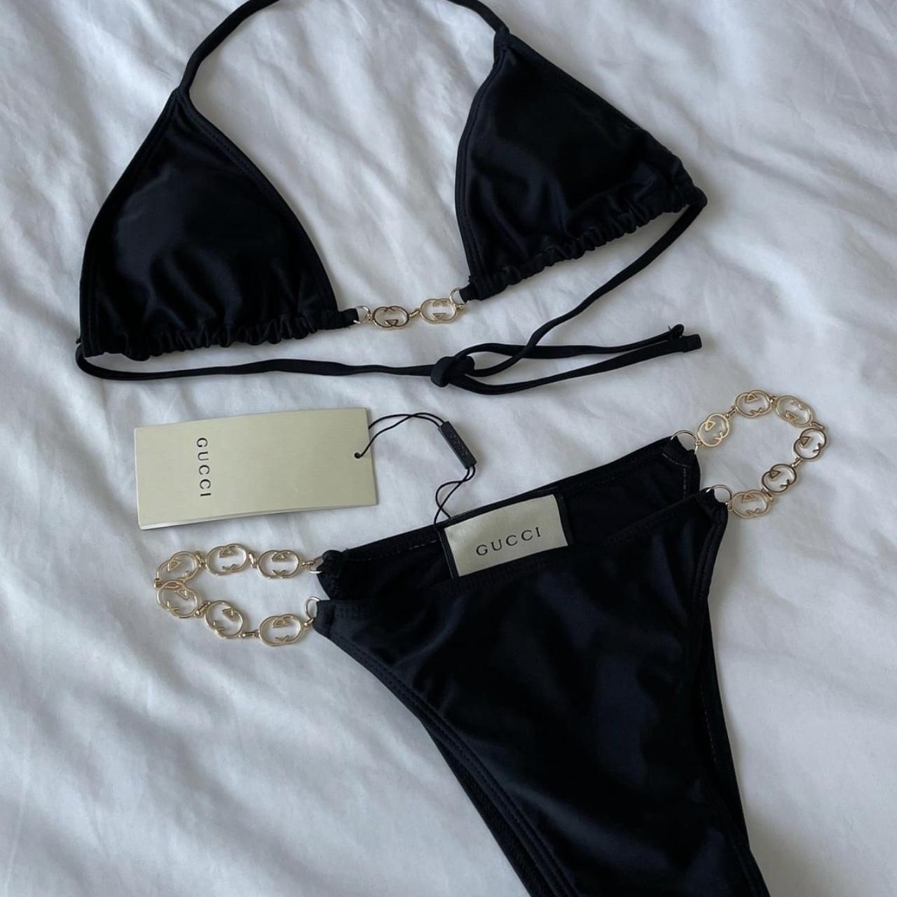 Gucci Womens Black Bikinis And Tankini Sets Depop