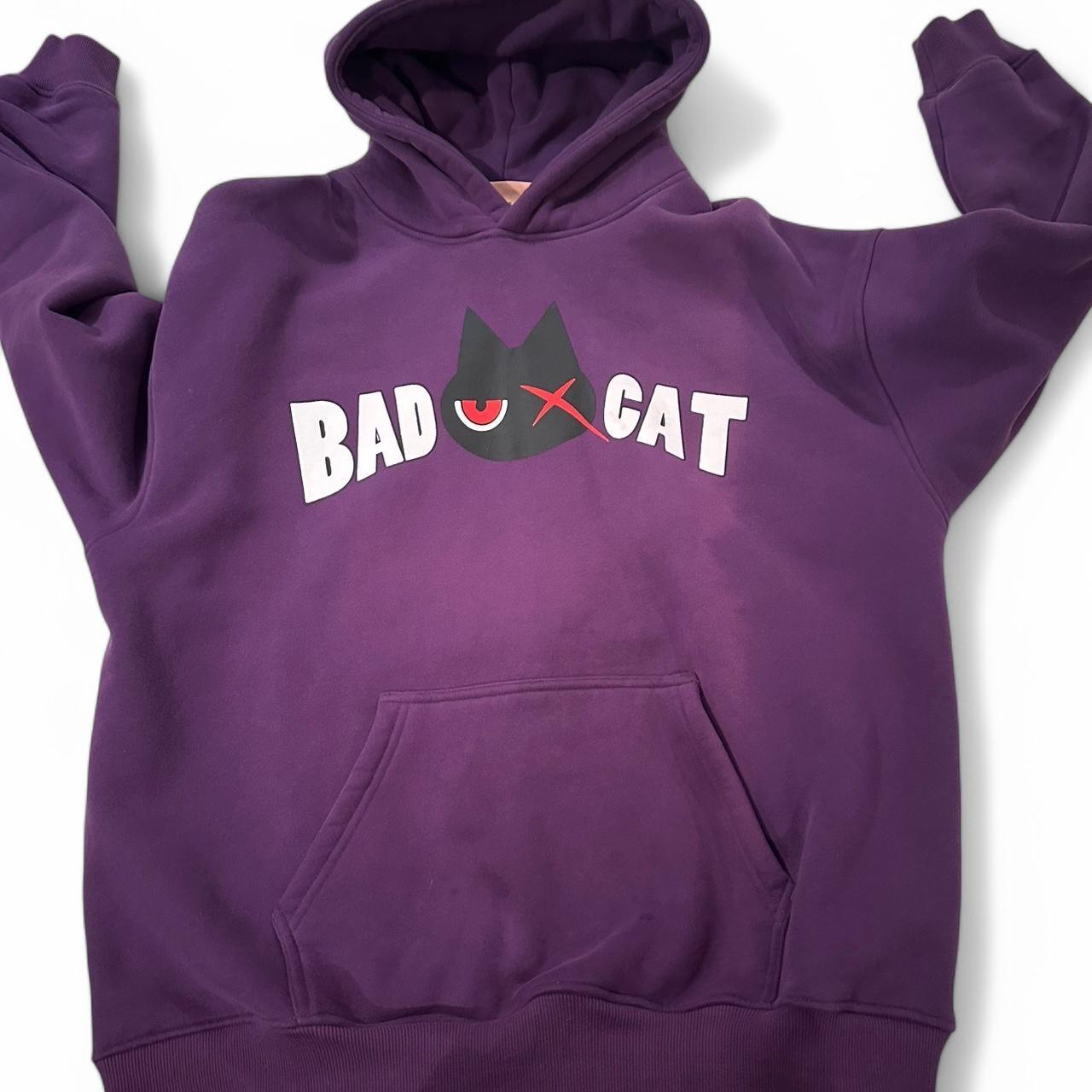 Purple Bad Cat hoodie #streetwear #goth Itsokaytocry... | Depop