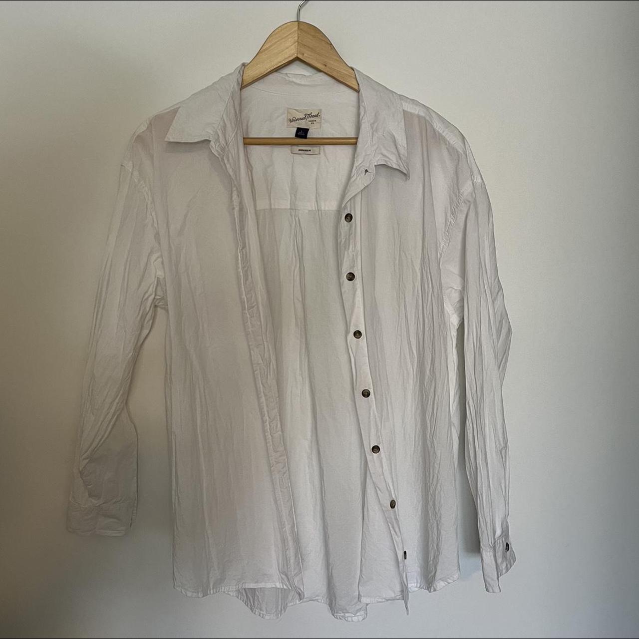 White Oversized Button Up | Universal Thread Size... - Depop