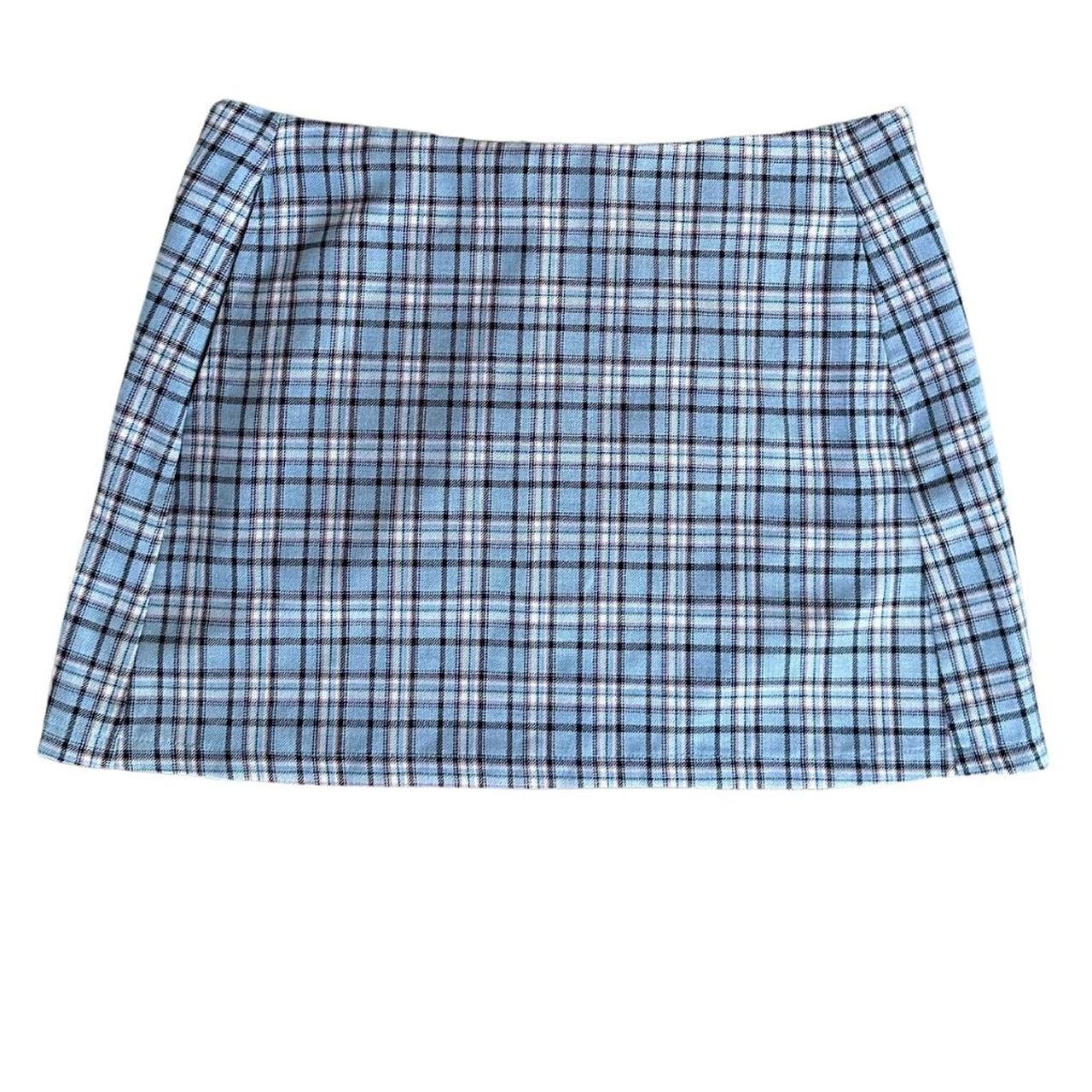 Urban Outfitters Blue Plaid Mini Skirt