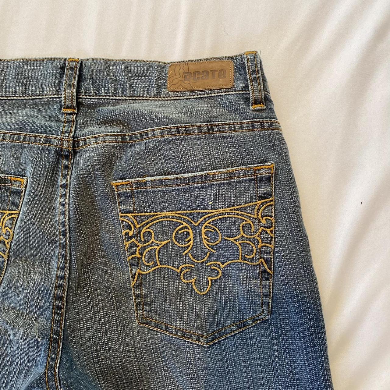 DCATE vintage 2000s jeans with beautiful embroidery... - Depop