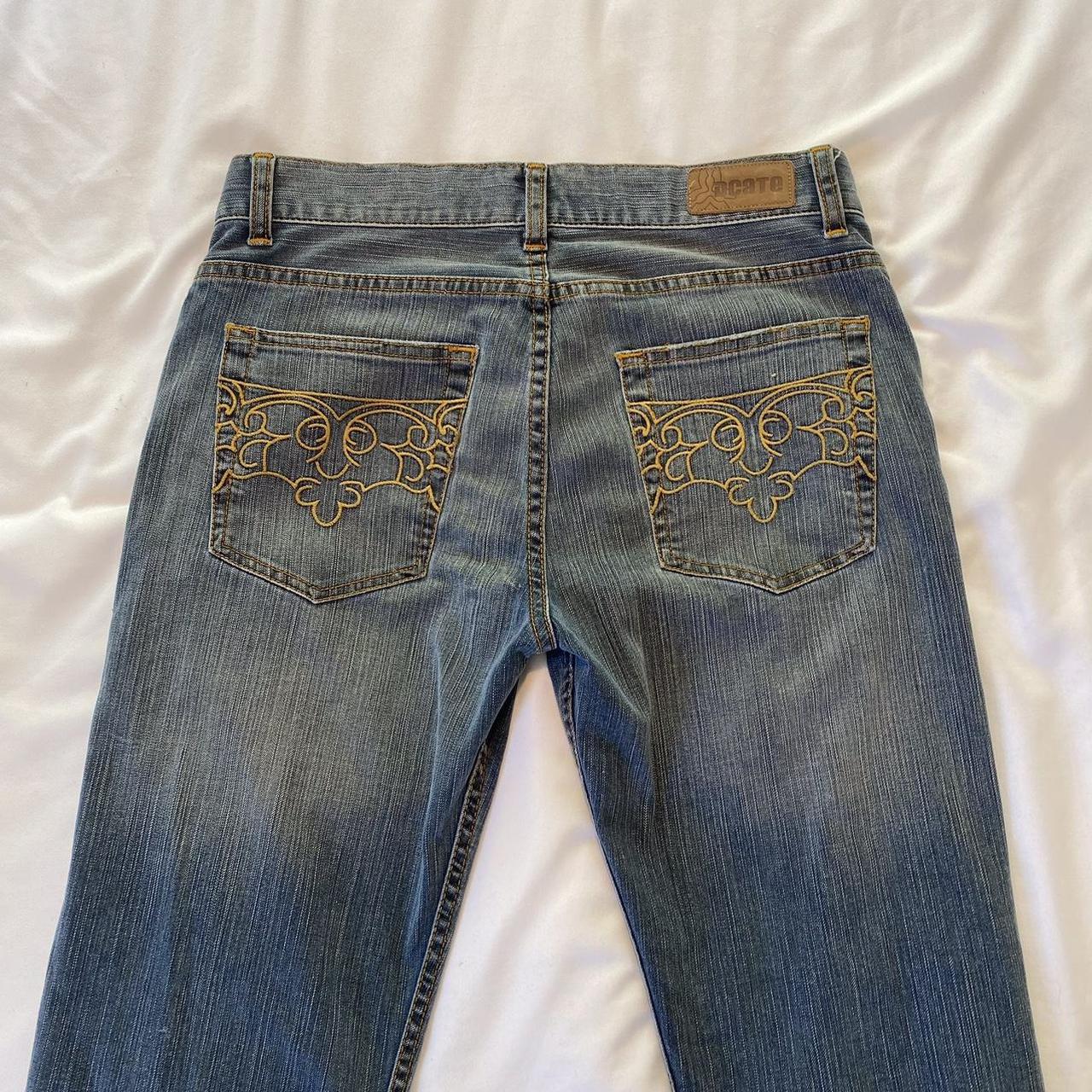 DCATE vintage 2000s jeans with beautiful embroidery... - Depop