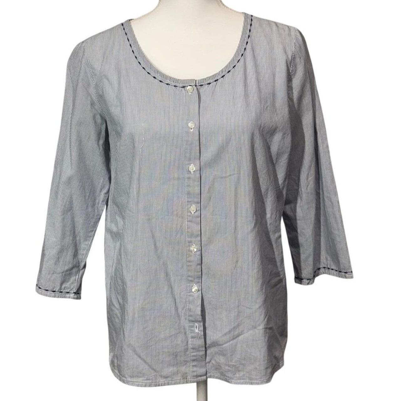 Basic Editions Women's Blouse - Blue - S – Basic … - image 1