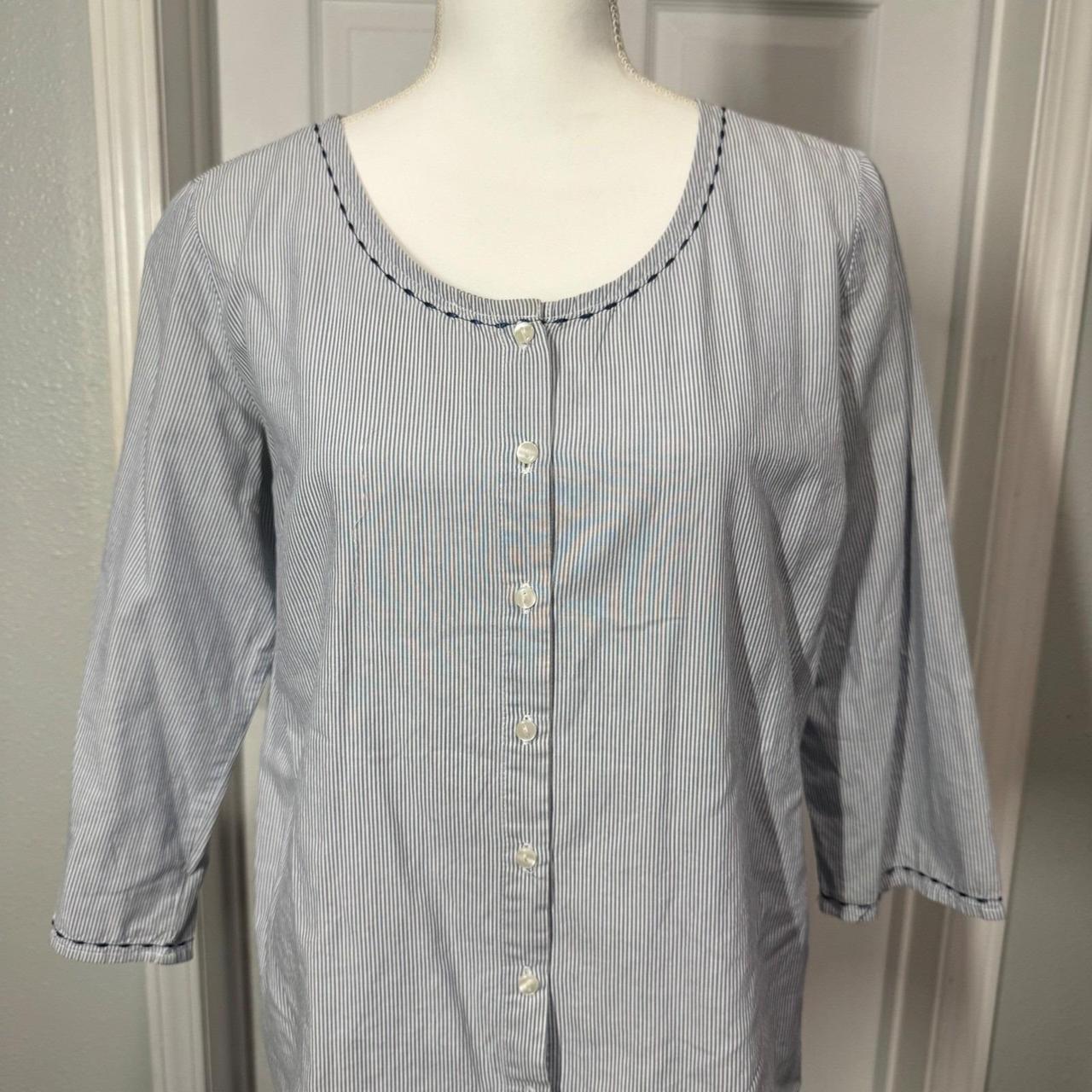 Basic Editions Women's Blouse - Blue - S – Basic … - image 4