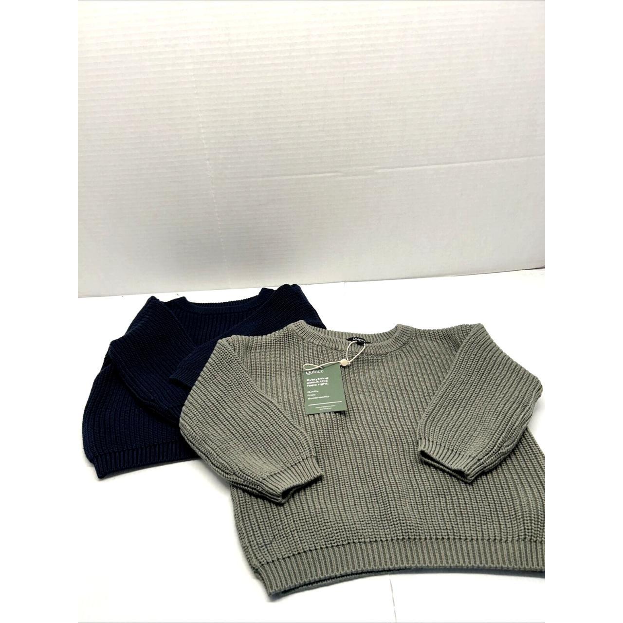 Quince Organic Cotton Fisherman Sweater 2-Pack Olive... - Depop