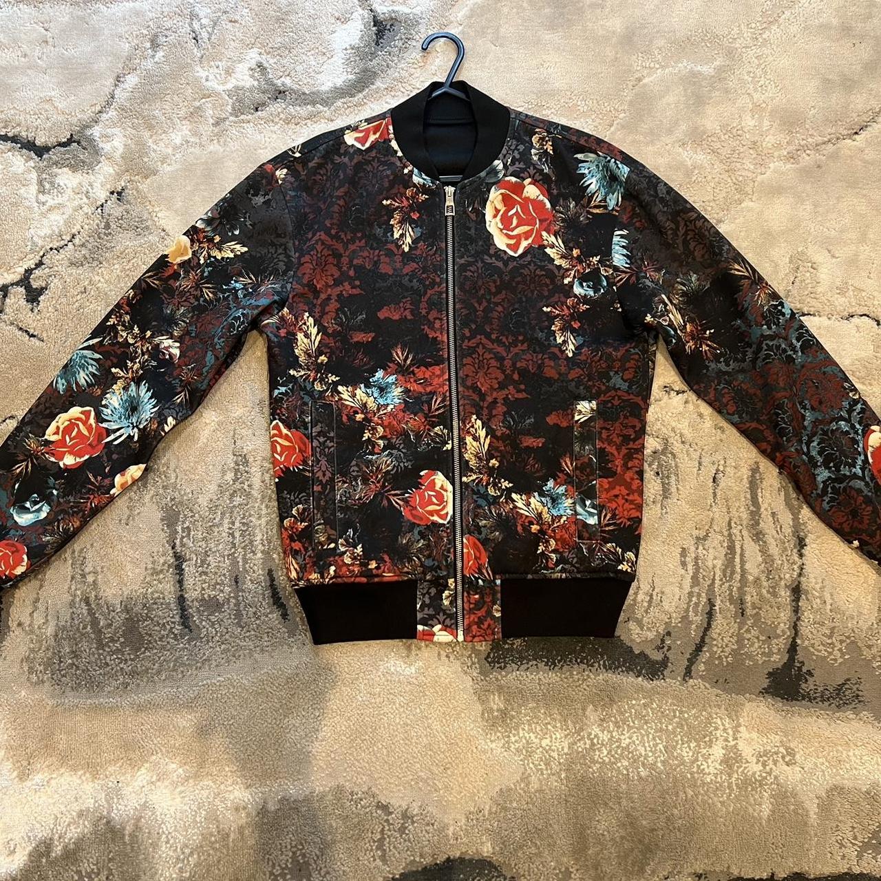 Floral Bomber Jacket Condition Very good. Size. Depop