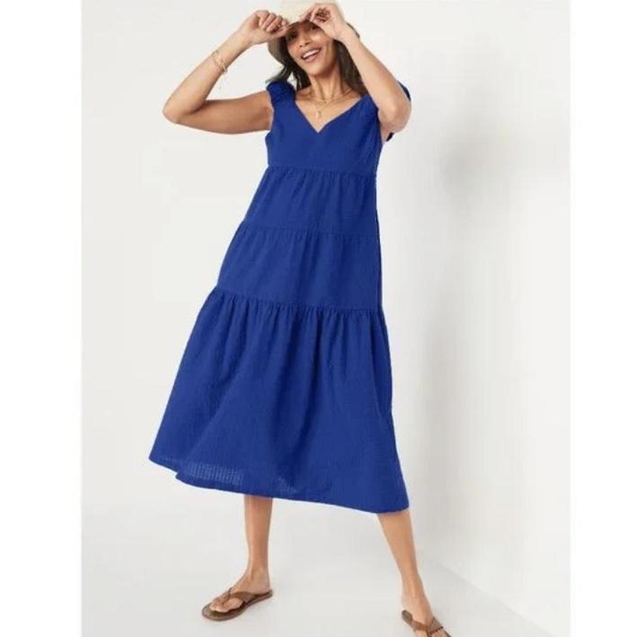 Old navy 2024 blue maxi dress