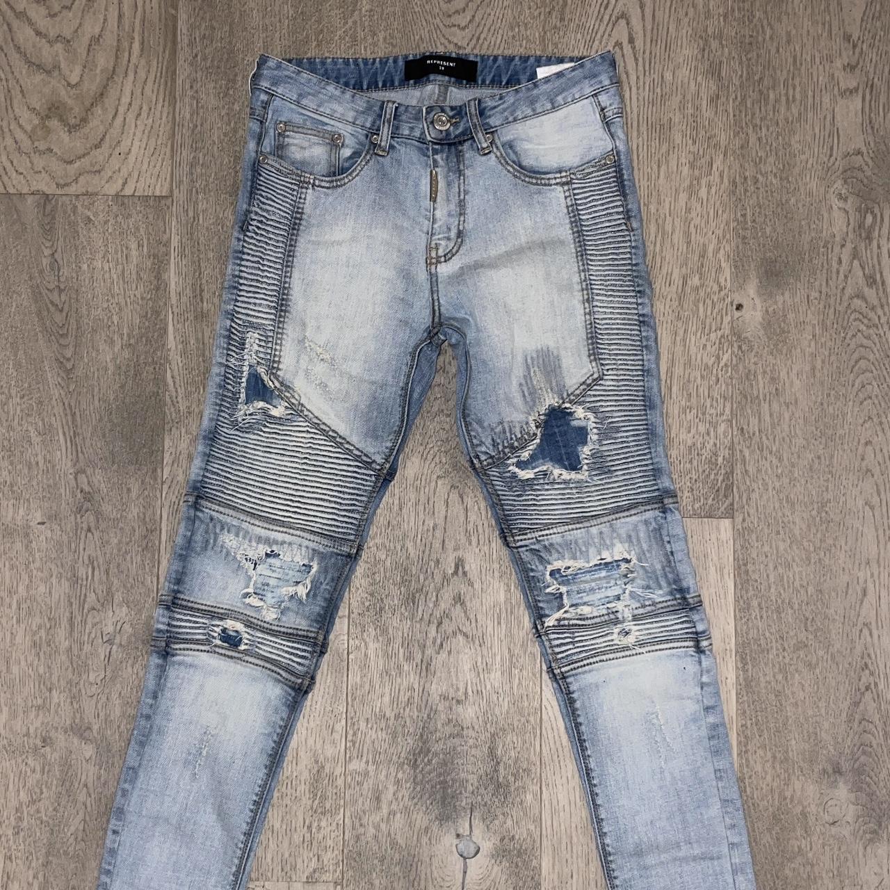 Represent Men's Blue Jeans | Depop