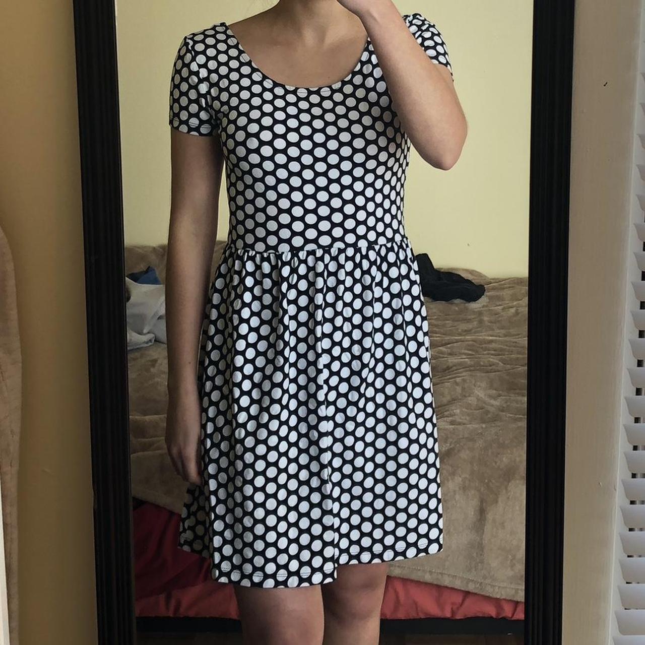 Forever 21 black and best sale white polka dot dress