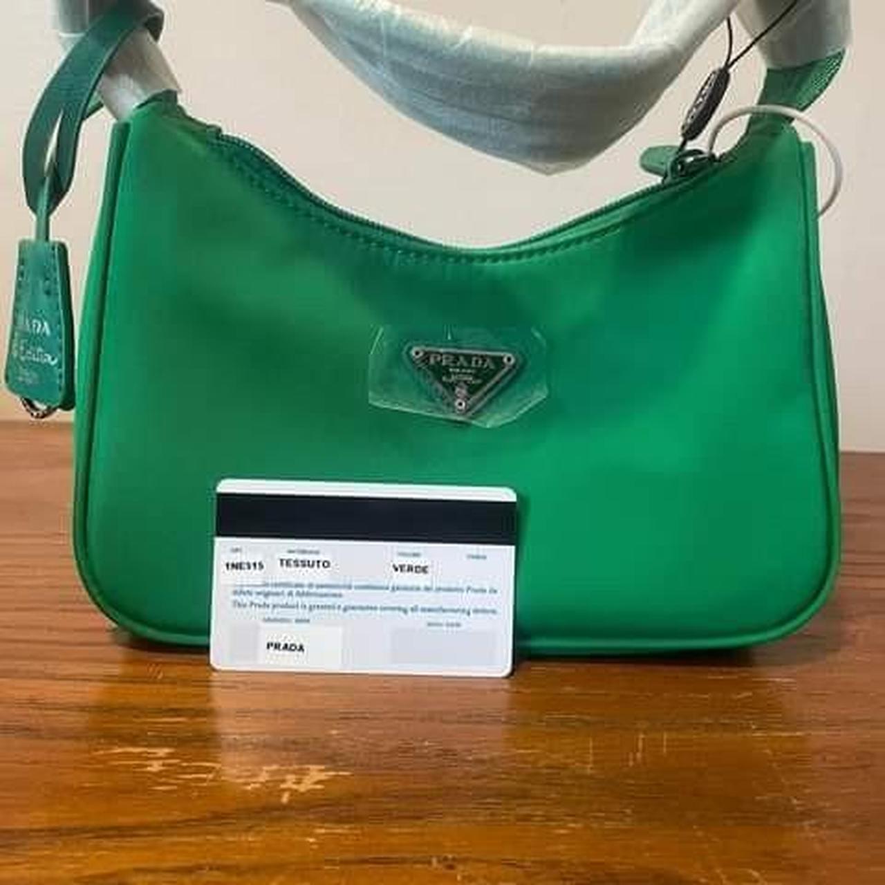 Prada Women's Green Bag | Depop