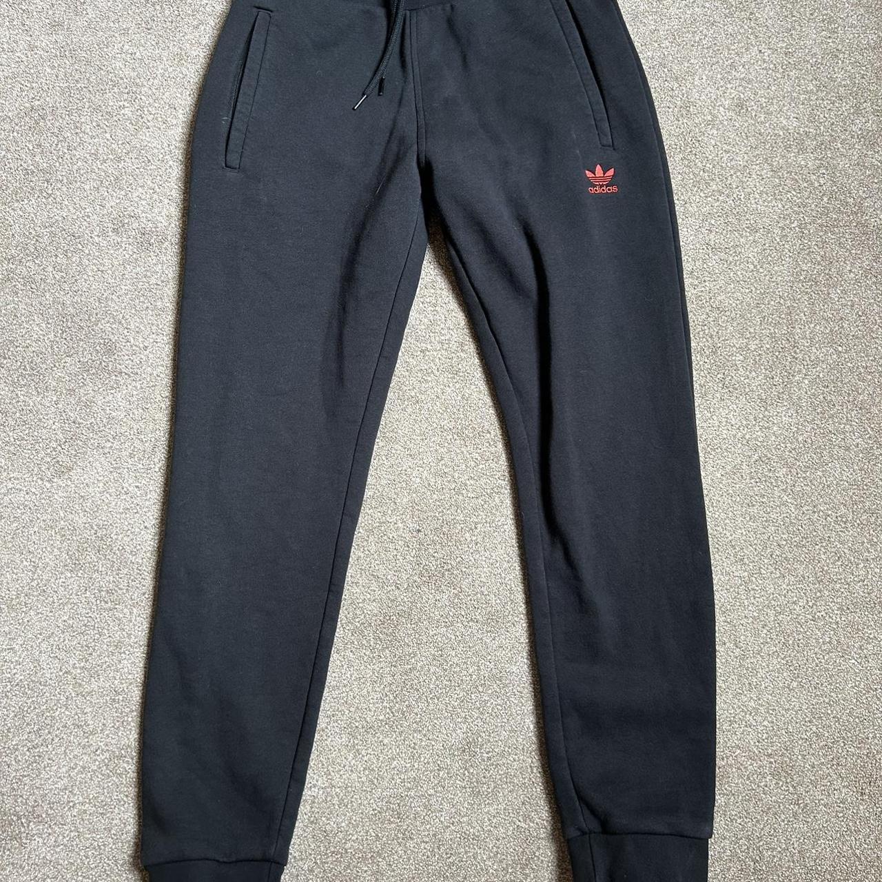 Adidas joggers store black and red