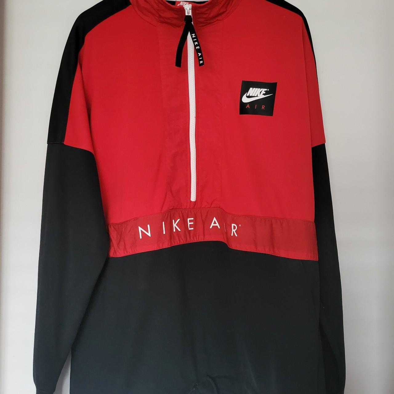 Nike air half zip jacket clearance red