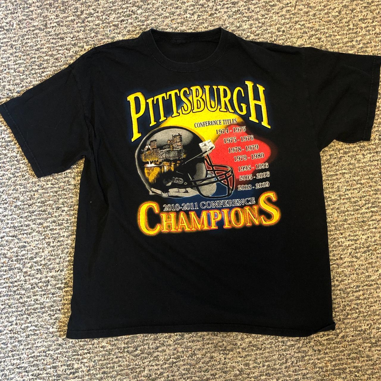 Pittsburgh Steelers Tshirt Women Size XL 2008 Conference Champs