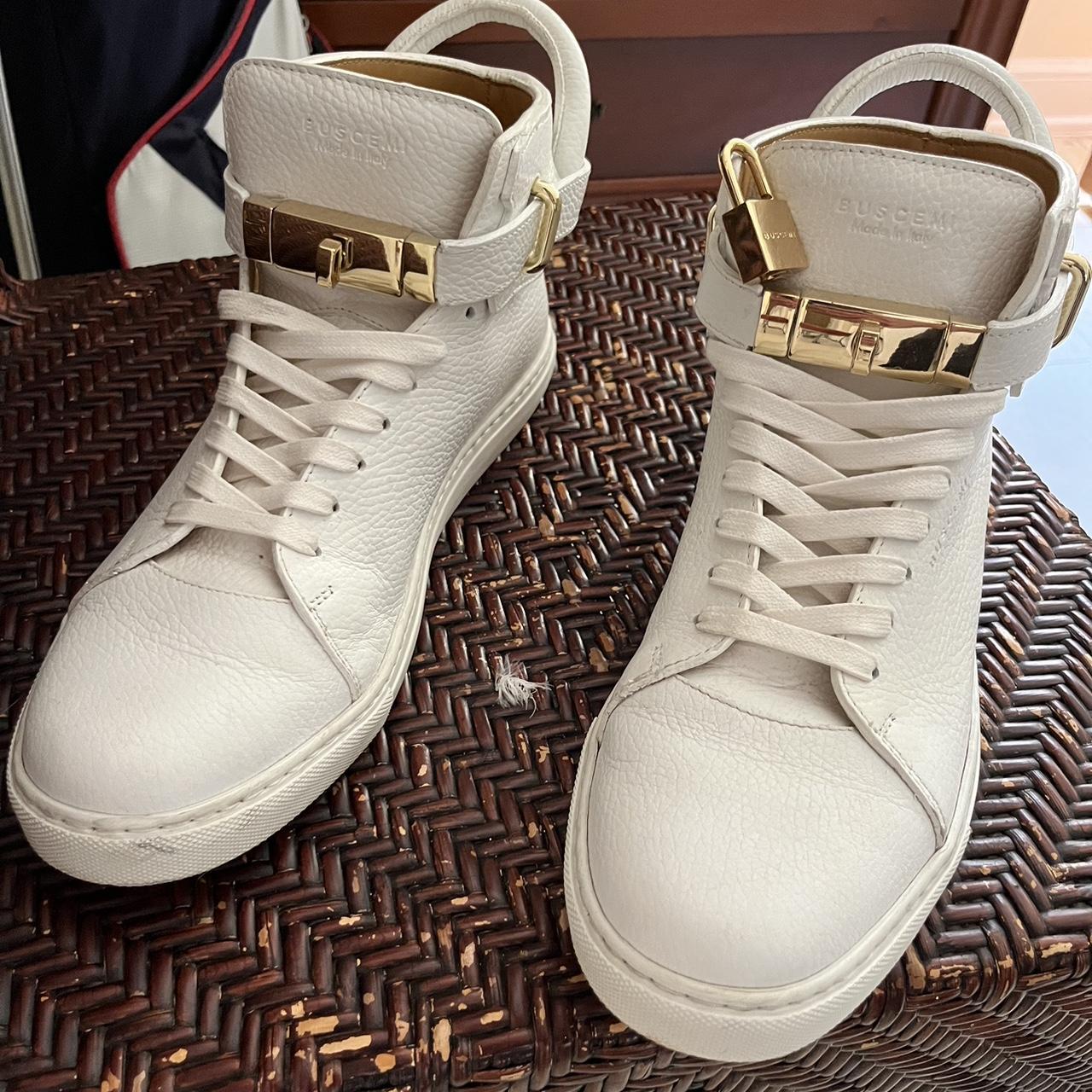 White Buscemi Sneakers Size 11 Depop