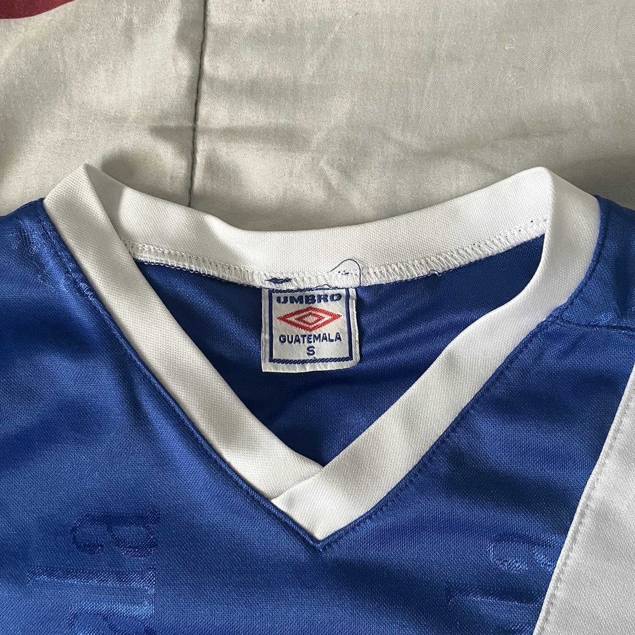 Vintage Umbro Guatemala soccer jersey in blue. From - Depop