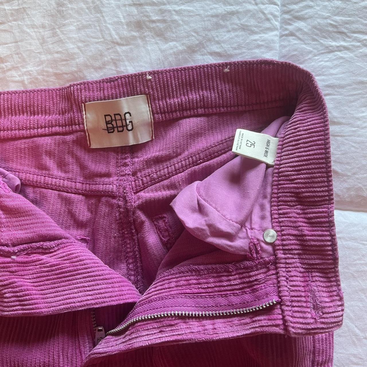 Pink Urban Outfitters corduroy pants High and wide... Depop