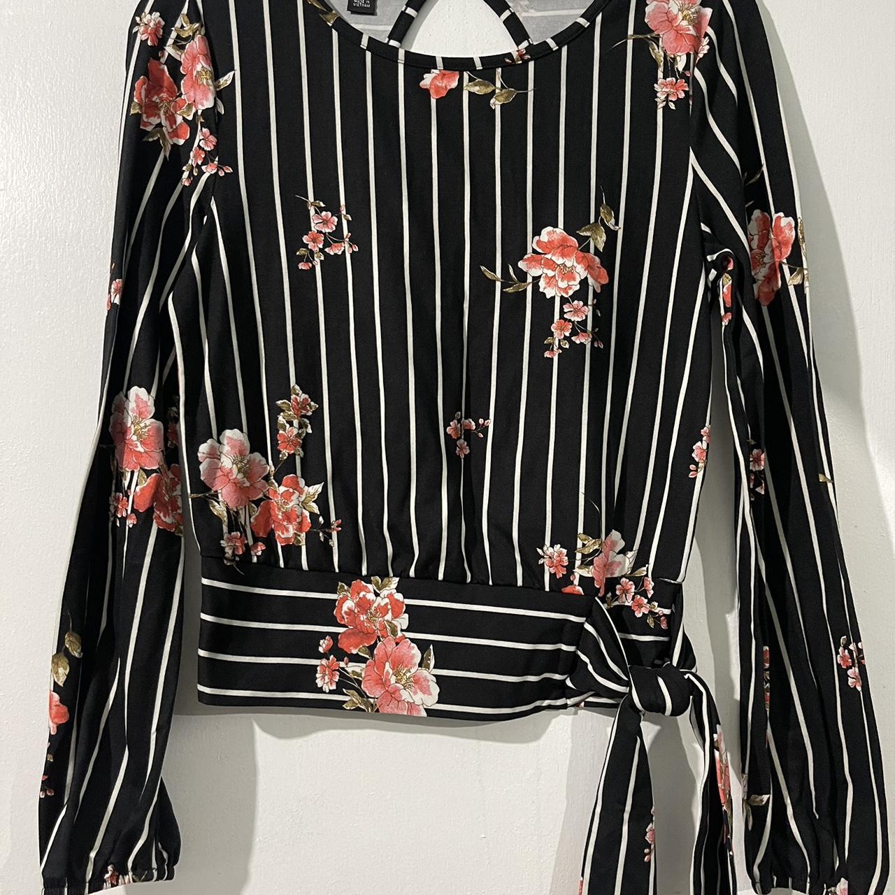 Black floral blouse. Only used once for a concert... Depop