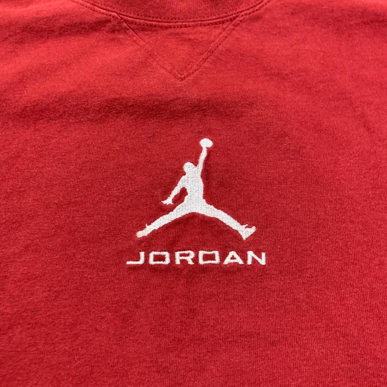 Vtg Air Jordan Retro Shirt Mens XL X-Large Red... - Depop