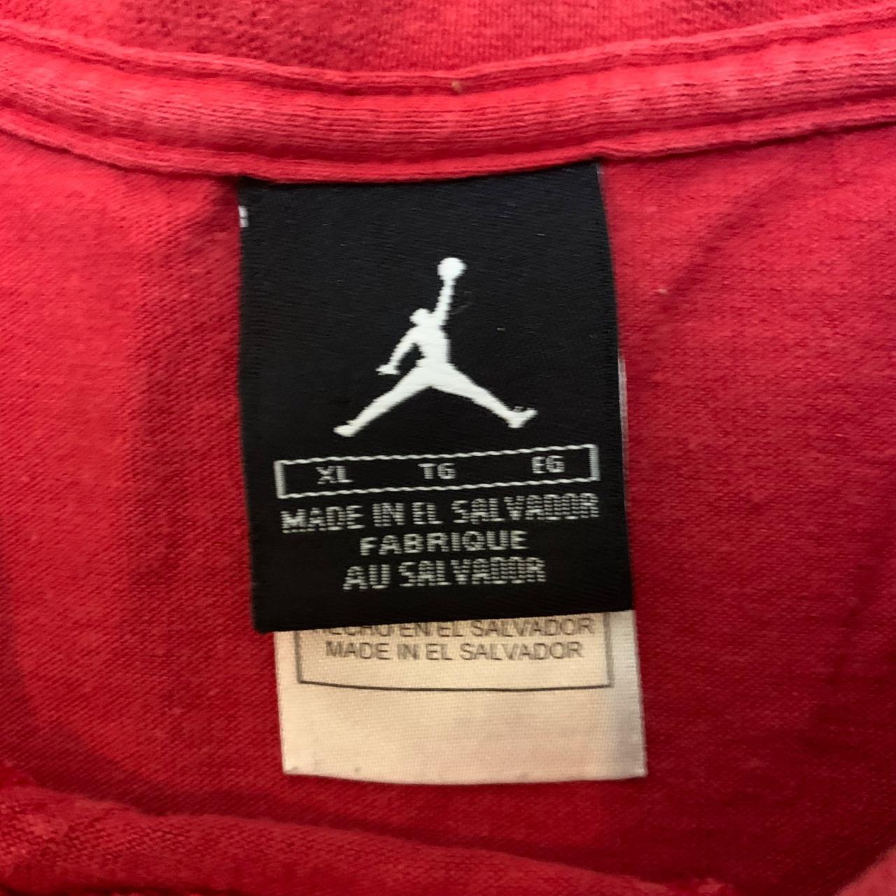 Vtg Air Jordan Retro Shirt Mens XL X-Large Red... - Depop