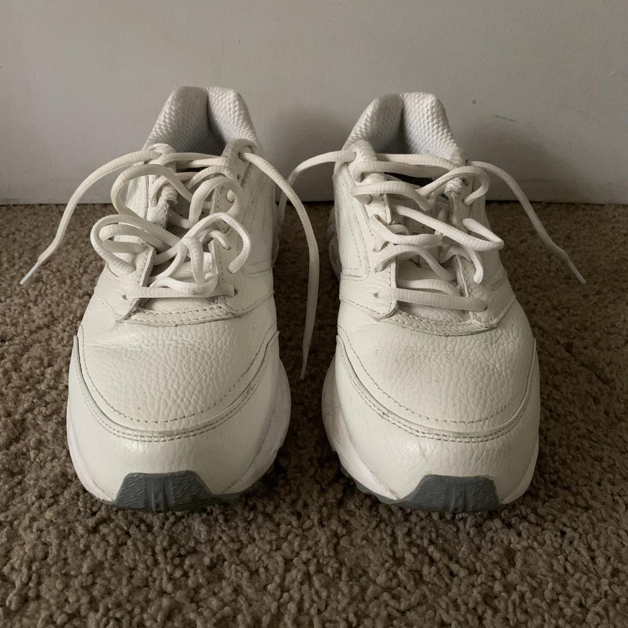 White And Grey Brooks Shoes Size: 9.5 - Depop