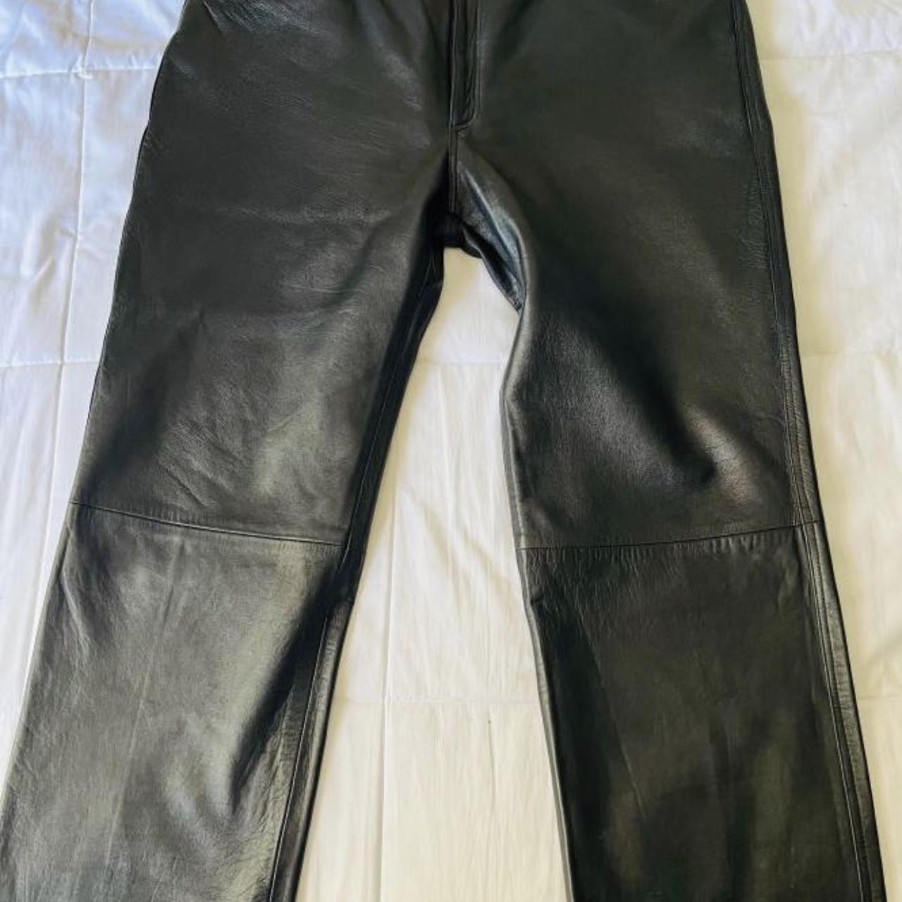 Men’s leather pants by Hudson. Waist size 40” US.... - Depop