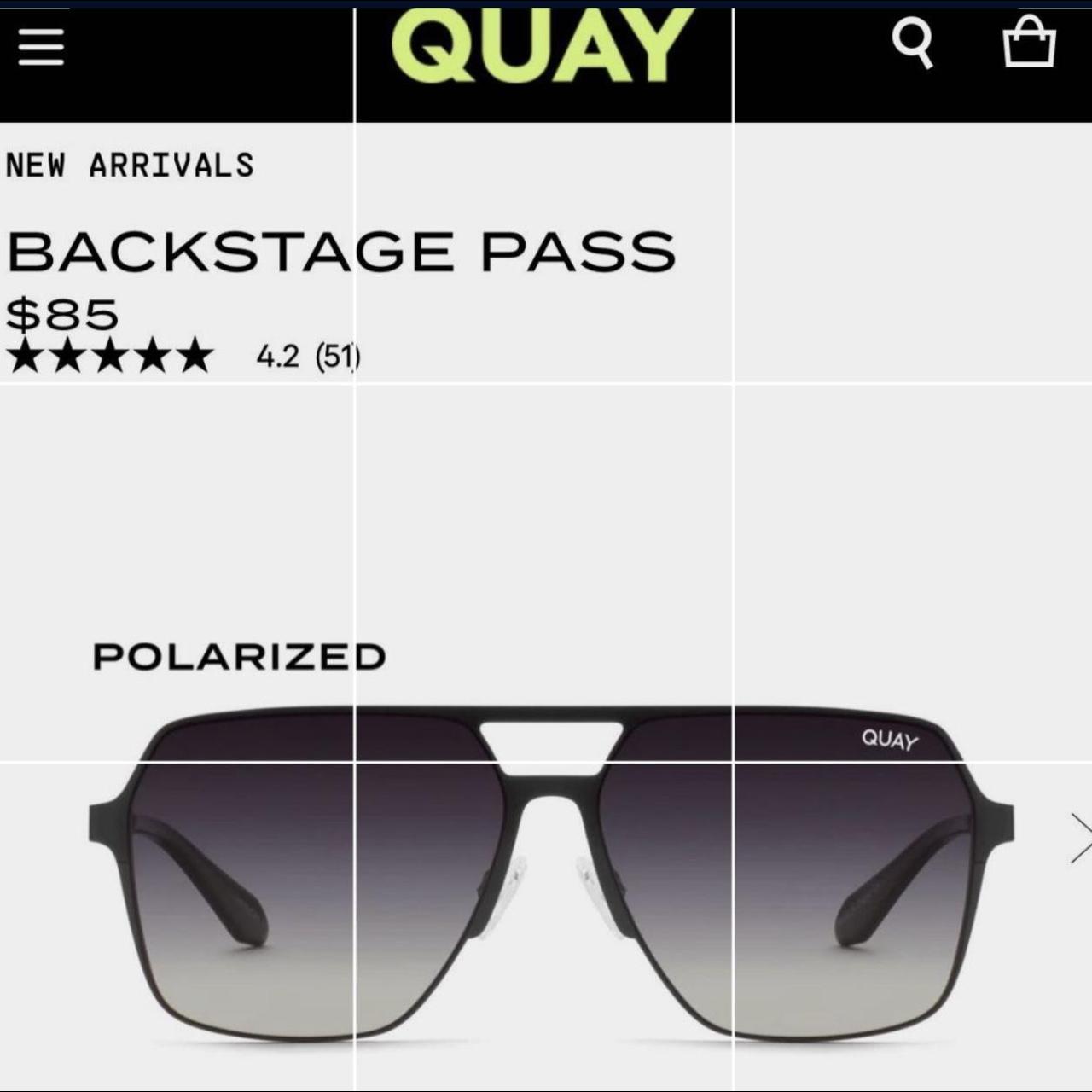 Quay Australia Women's Gold and Brown Sunglasses Depop