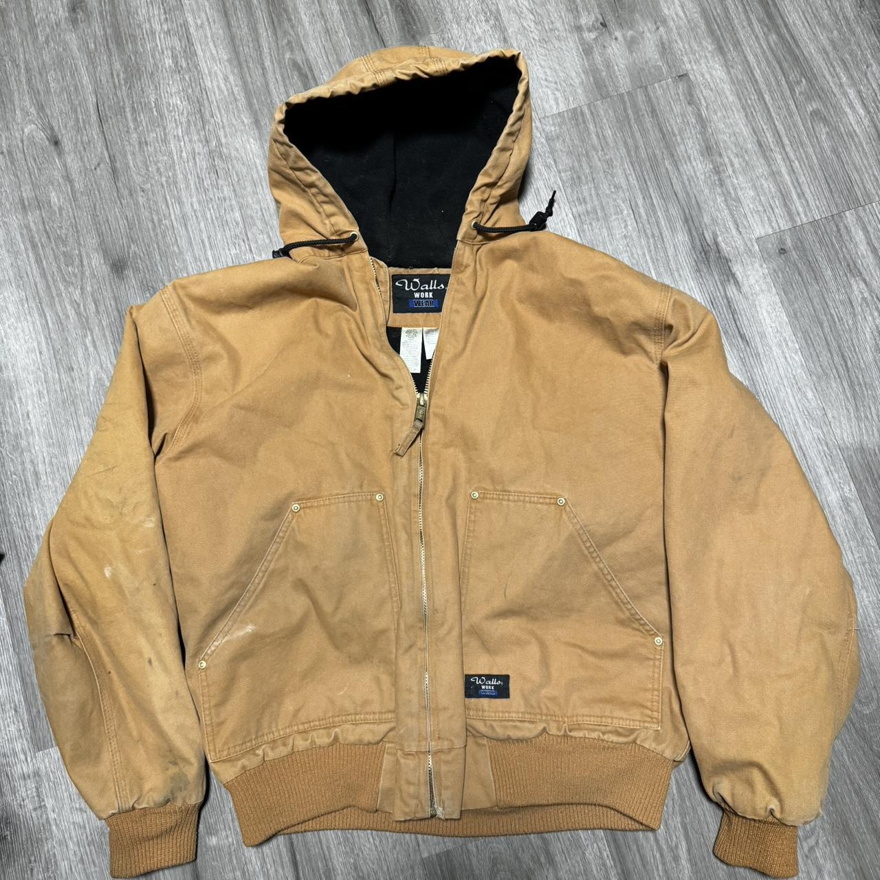 Large carhartt like jacket flaws shown in pictures... - Depop