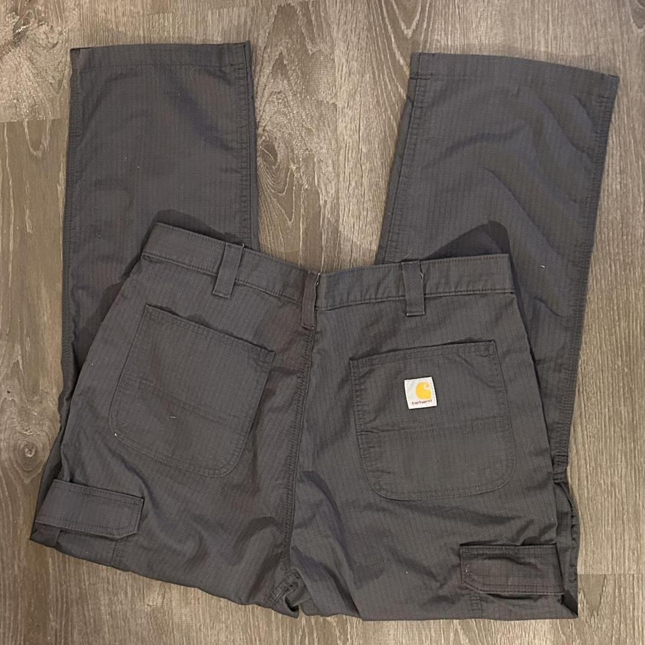 Grey carhartt rip proof cargo pants. In excellent... - Depop