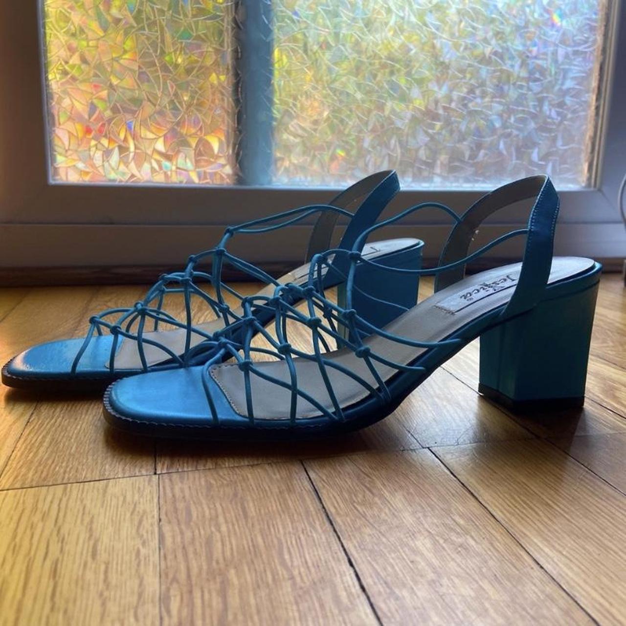 Vibrant vintage block heel sandals 🦋 I adore these... - Depop