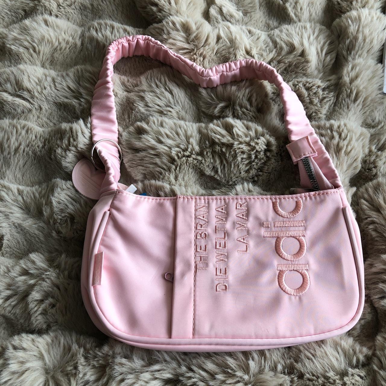 Y2k adidas shoulder bag pinky silky smooth material... Depop