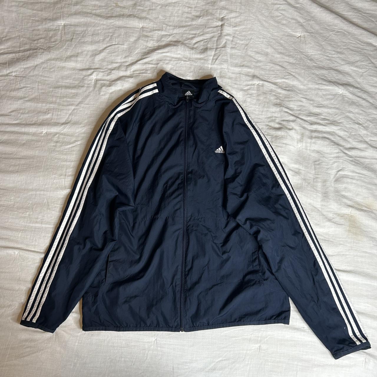 Blue Adidas Full-Zip Track Jacket (Worn a Few... - Depop