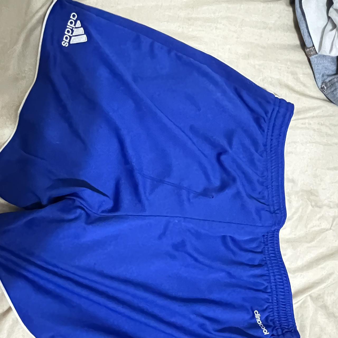 Adidas blue soccer shorts size m adidas blue... Depop