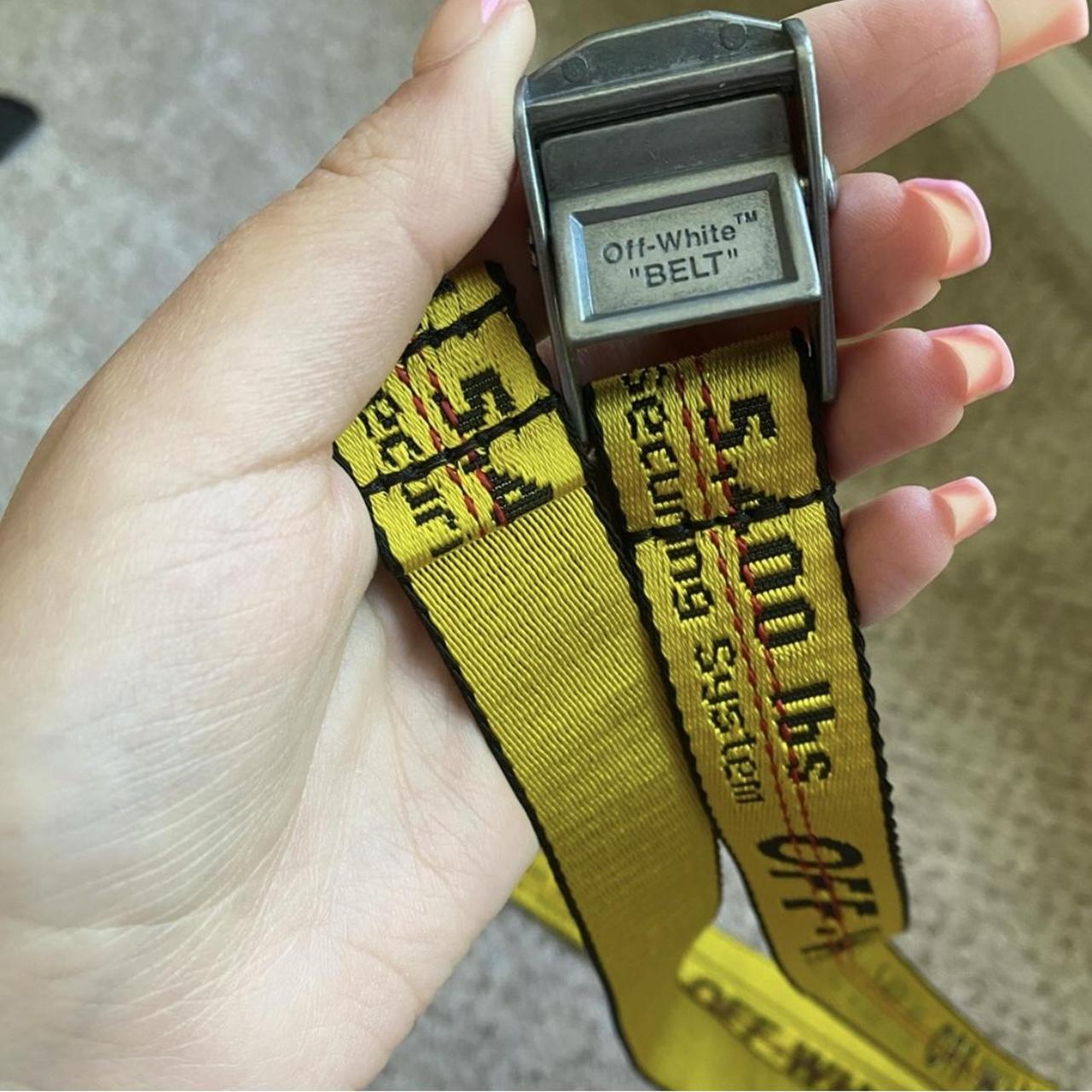 off-white-women-s-black-and-yellow-belt-depop