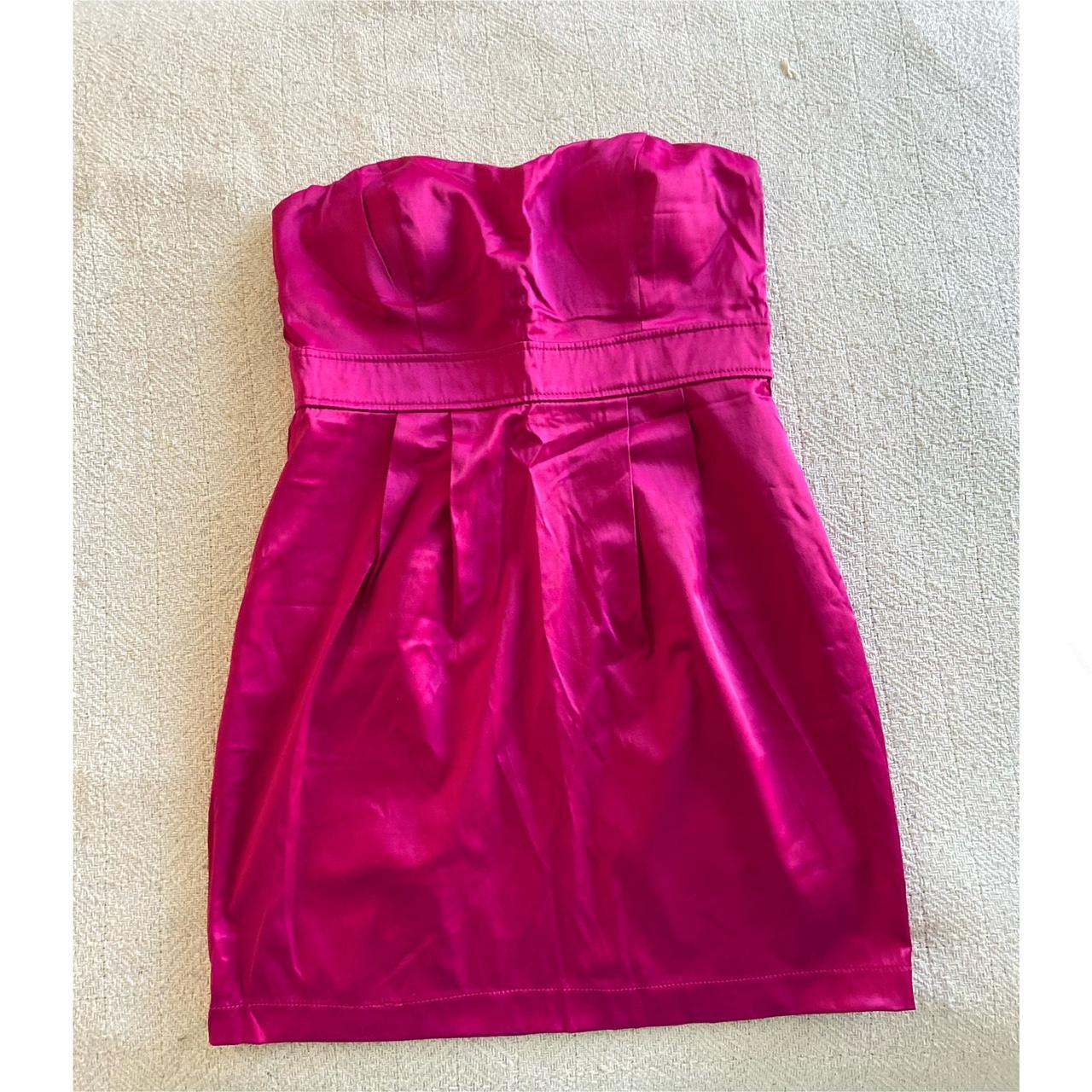 Forever21 Fuchsia satin party dress lightly worn