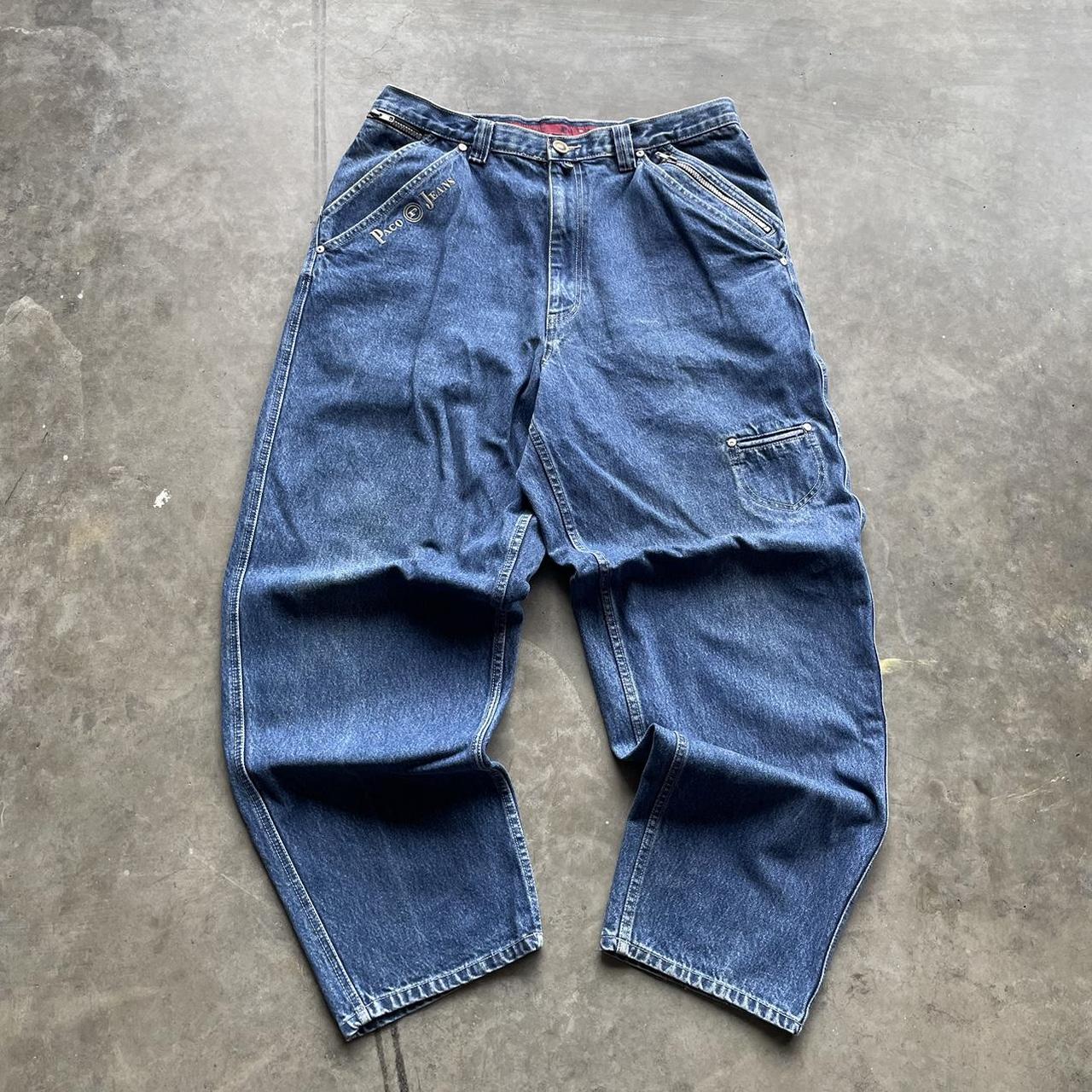 Rare Y2K Paco Baggy Jeans 🔹Size: 36x32 🔹All Flaws... - Depop